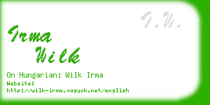 irma wilk business card